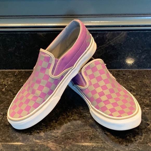 purple and grey vans